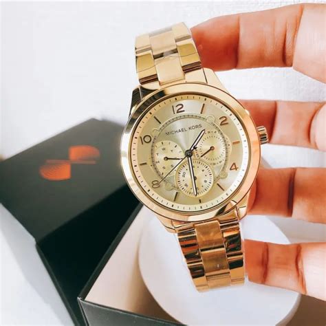 Michael Kors Runway Gold Dial Ladies Watch MK6588